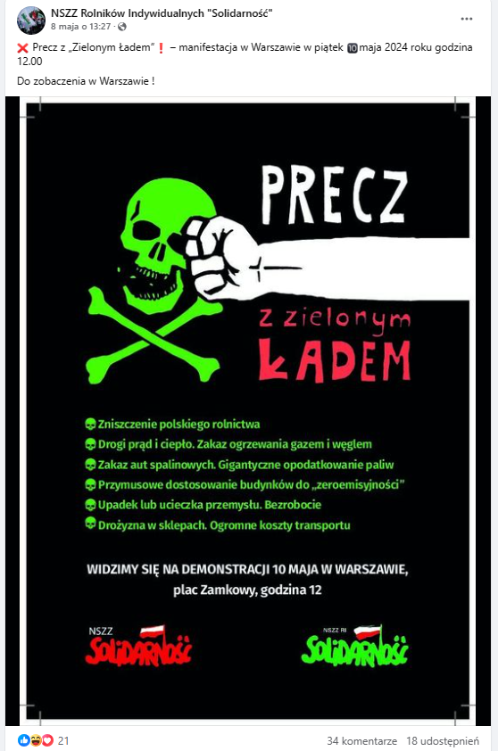 precz z zielonym ladem