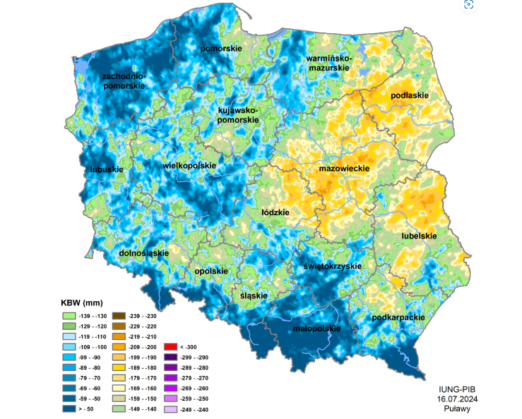 susza w polsce 16 07 2024