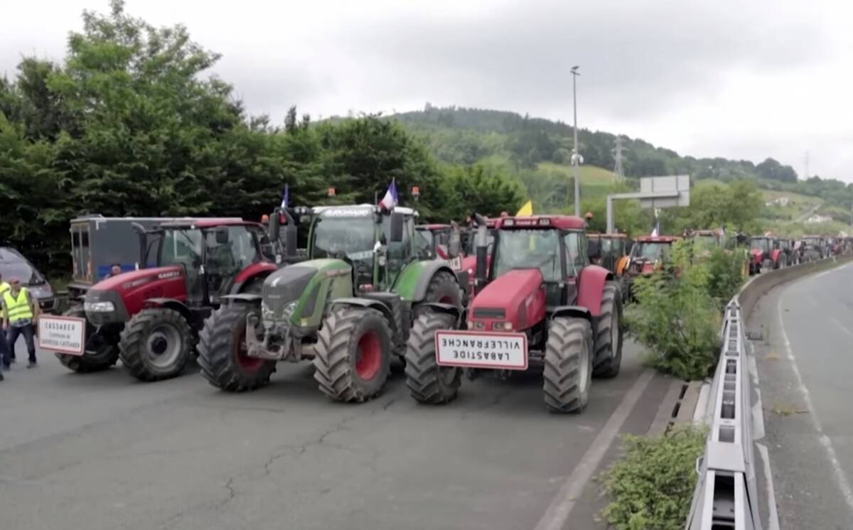 protest rolników, Hiszpania, Francja, Pireneje 
