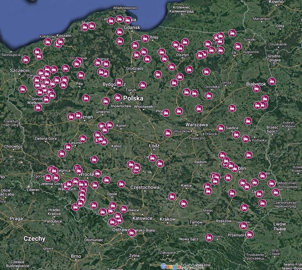 mapa protesty cenyrolnicze pl