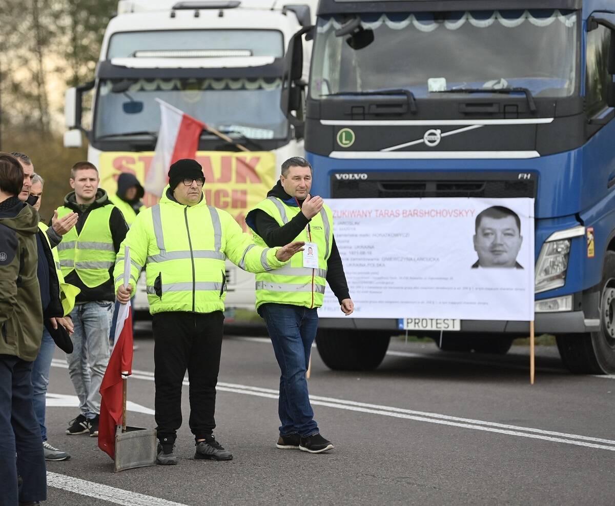 protest, granica, Ukraina 