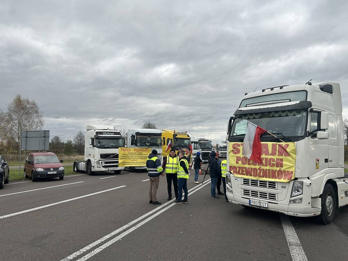 przewoźnicy, protest, Ukraina 